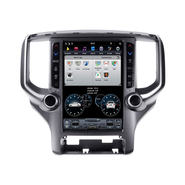 Dogde Ram Single Din Android Car Stereo Head Unit PX6 12.1 ইঞ্চি
