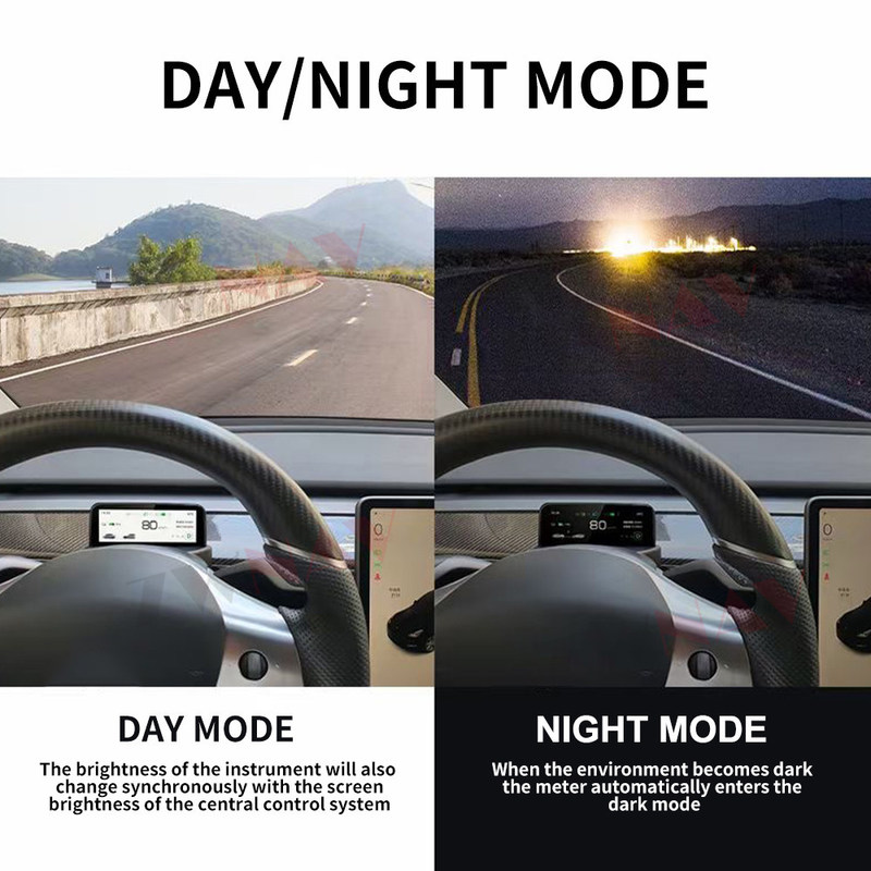 4.6'' ডিজিটাল ইন্সট্রুমেন্ট ক্লাস্টার ডিসপ্লে টেসলা মডেল 3 মডেল ওয়াই এএমডি/ ইন্টেল কার এলসিডি ড্যাশবোর্ড