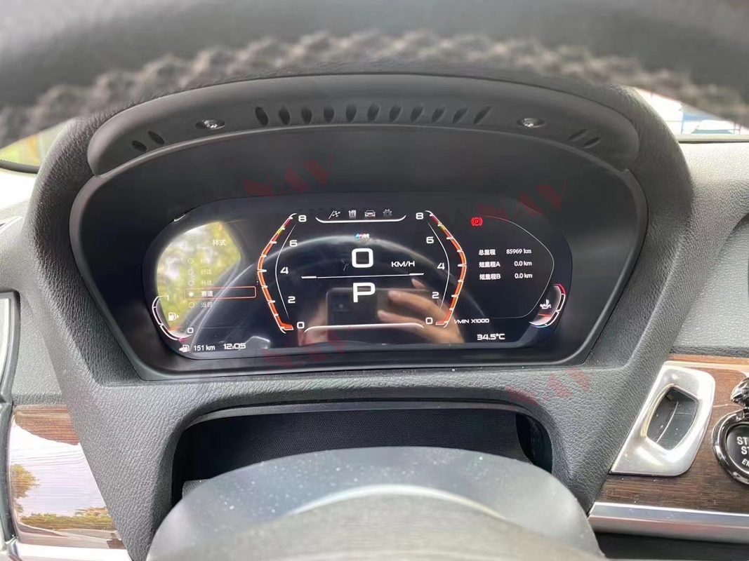 BMW E60 E70 E71 এর জন্য ডিজিটাল ক্লাস্টার কাস্টম LCD কার ড্যাশবোর্ড বিল্ড ইন 1DIN