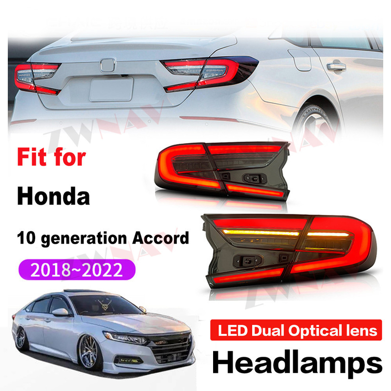 Honda 11 তম প্রজন্মের সিভিক LED হেডল্যাম্প ডুয়াল লেন্স সমাবেশ পরিবর্তনের জন্য কার টেইল লাইট 2022 মডেল