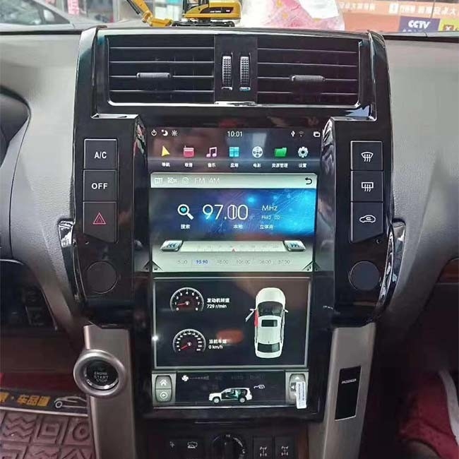 NXP6686 Toyota Prado Head Unit Single Din Android Car Stereo 13.6 ইঞ্চি