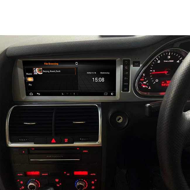 45V Audi Q7 Android Head Unit Single Din GPS রেডিও 4G WIFI 10.25 ইঞ্চি